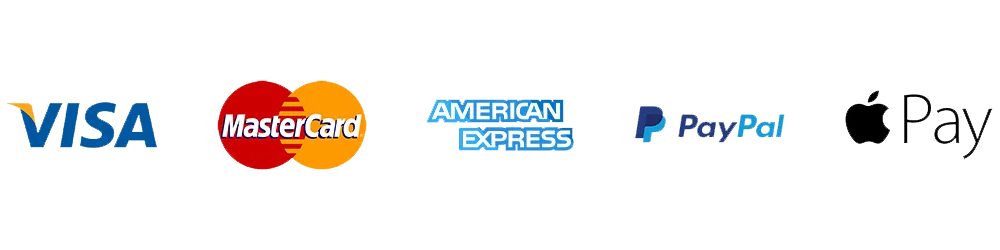 Visa Mastercard American Express PayPal Apple Pay