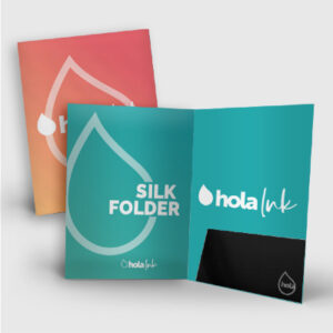 Silk presentation folders