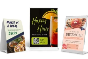 business menu cards