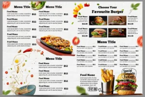 restaurant menu printing